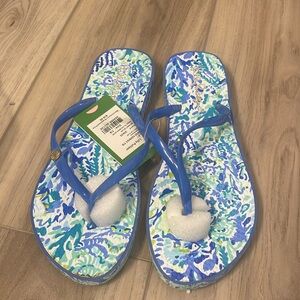 Lilly Pulitzer flip flops, brand new with tags